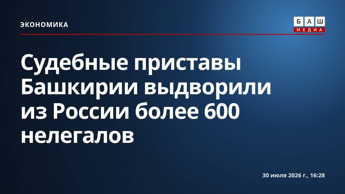 Судебные приставы Башкирии выдворили из России более 600 нелегалов