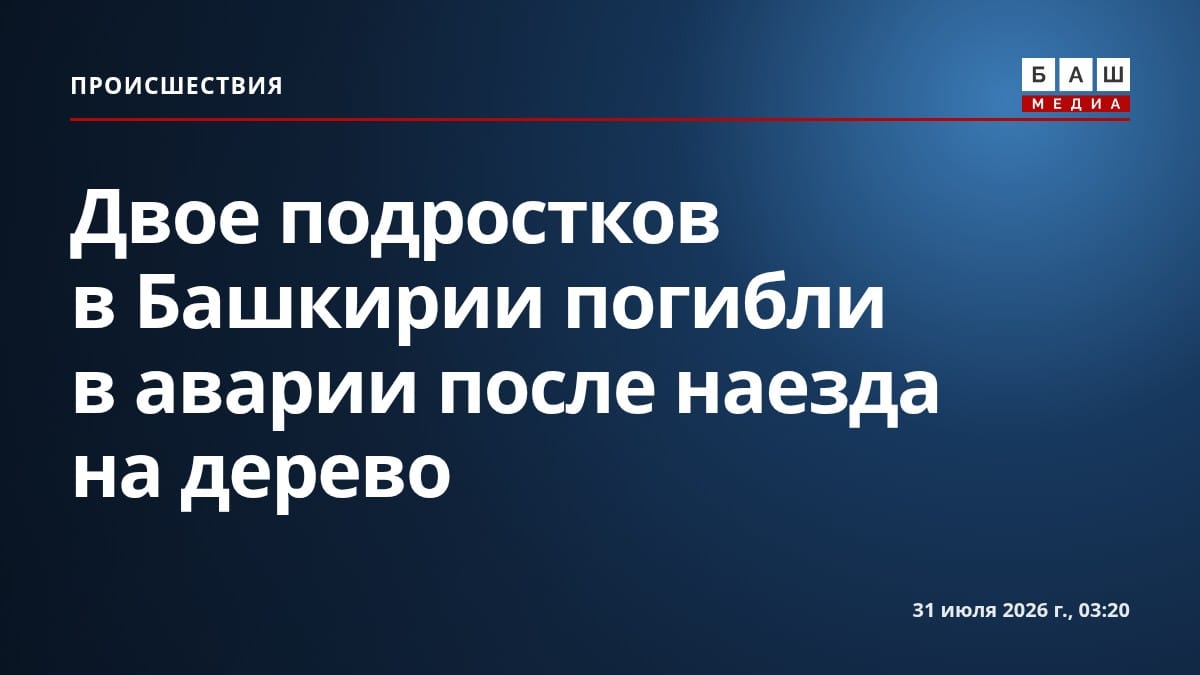 Двое подростков в Башкирии погибли в аварии после наезда на дерево