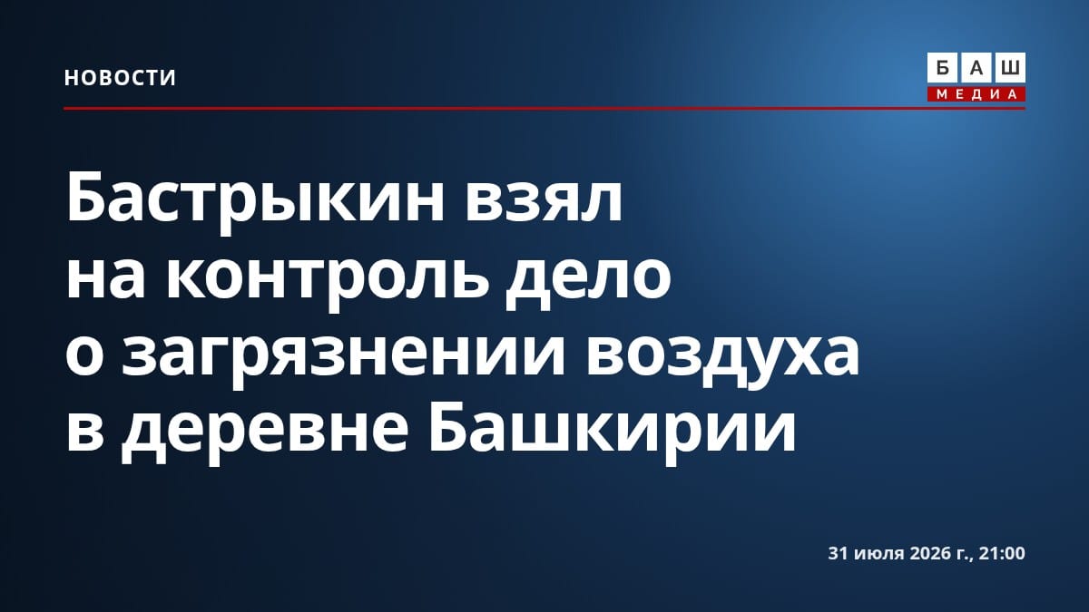 Бастрыкин взял на контроль дело о загрязнении воздуха в деревне Башкирии