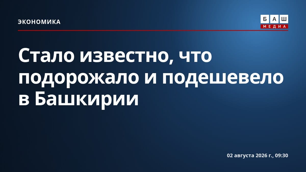 Стало известно, что подорожало и подешевело в Башкирии