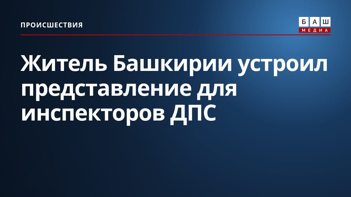 Житель Башкирии устроил представление для инспекторов ДПС