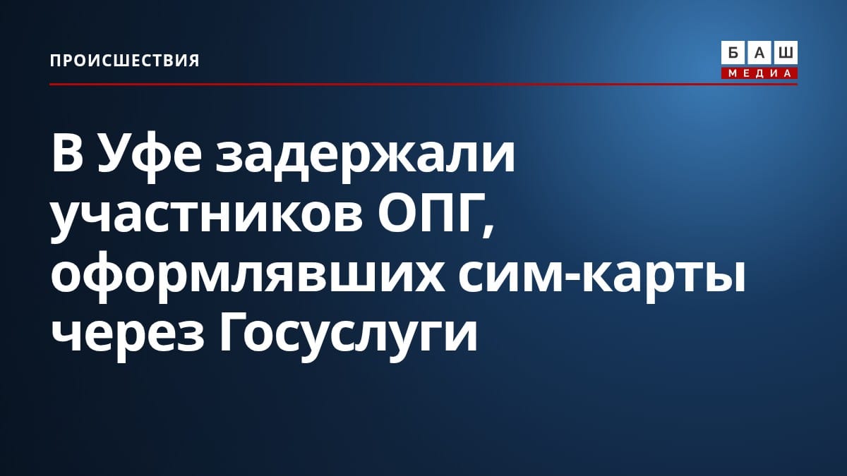 В Уфе задержали участников ОПГ, оформлявших сим-карты через Госуслуги