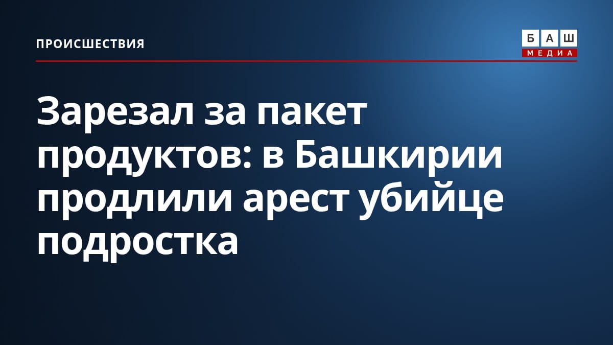 Зарезал за пакет продуктов: в Башкирии продлили арест убийце подростка