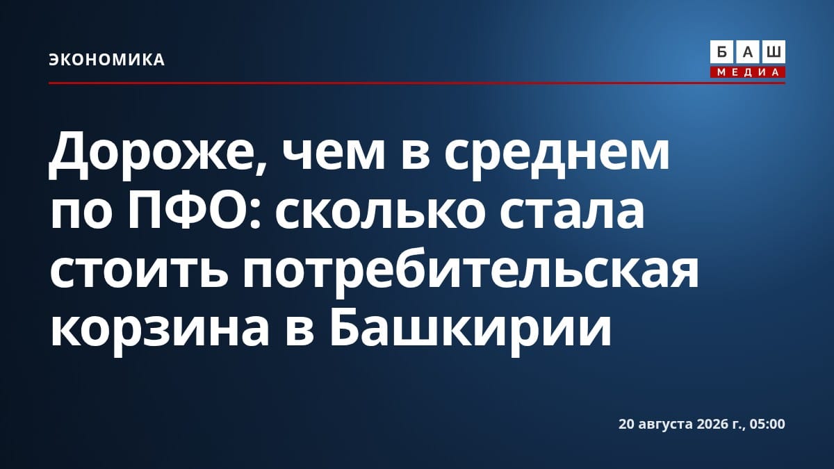 Дороже, чем в среднем по ПФО: сколько стала стоить потребительская корзина в Башкирии