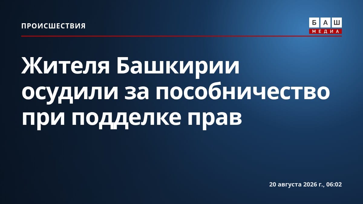 Жителя Башкирии осудили за пособничество при подделке прав