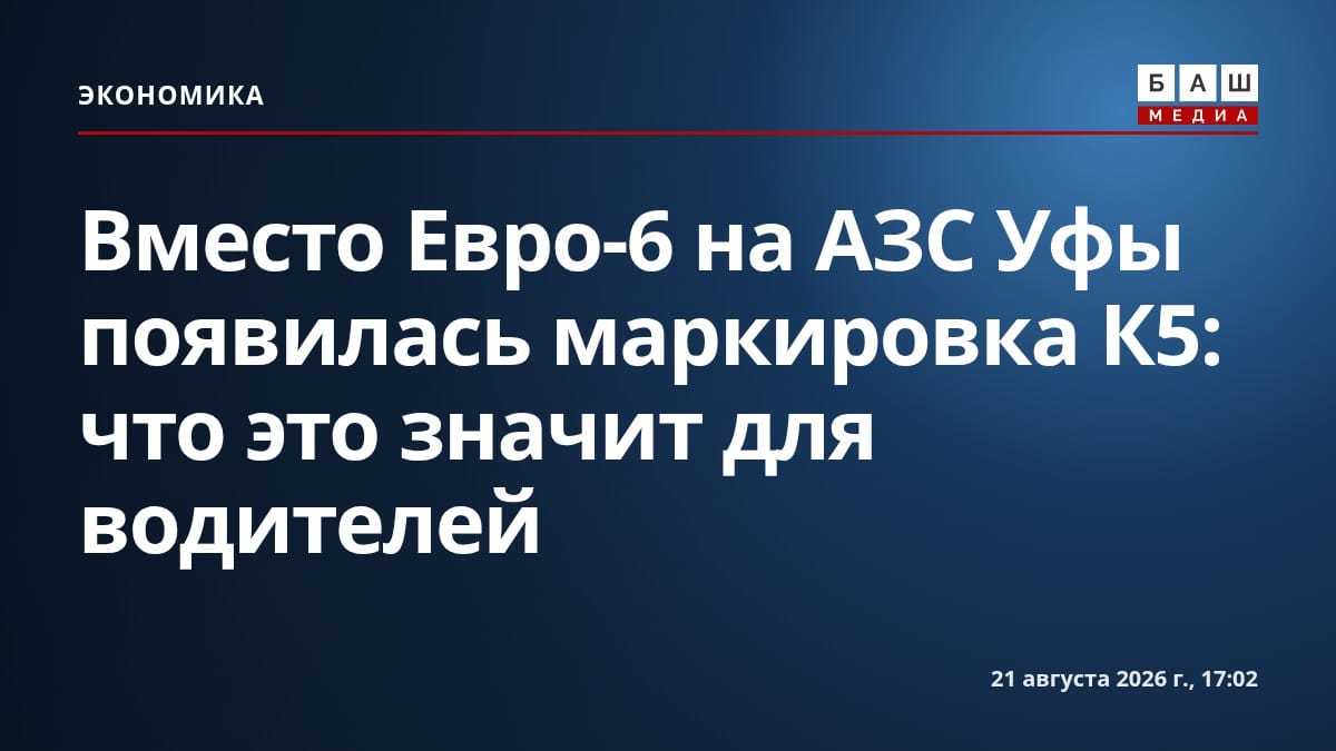 Вместо Евро-6 на АЗС Уфы появилась маркировка К5: что это значит для водителей