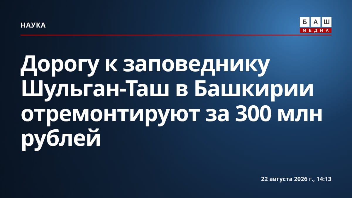 Дорогу к заповеднику Шульган-Таш в Башкирии отремонтируют за 300 млн рублей