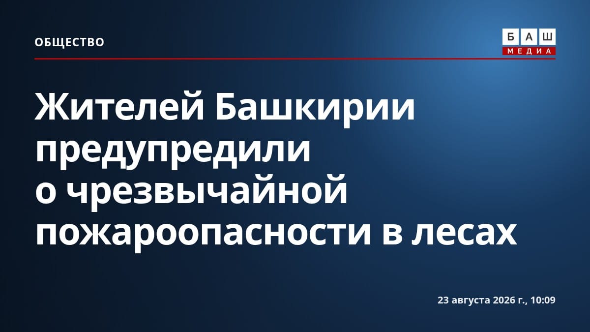 Жителей Башкирии предупредили о чрезвычайной пожароопасности в лесах