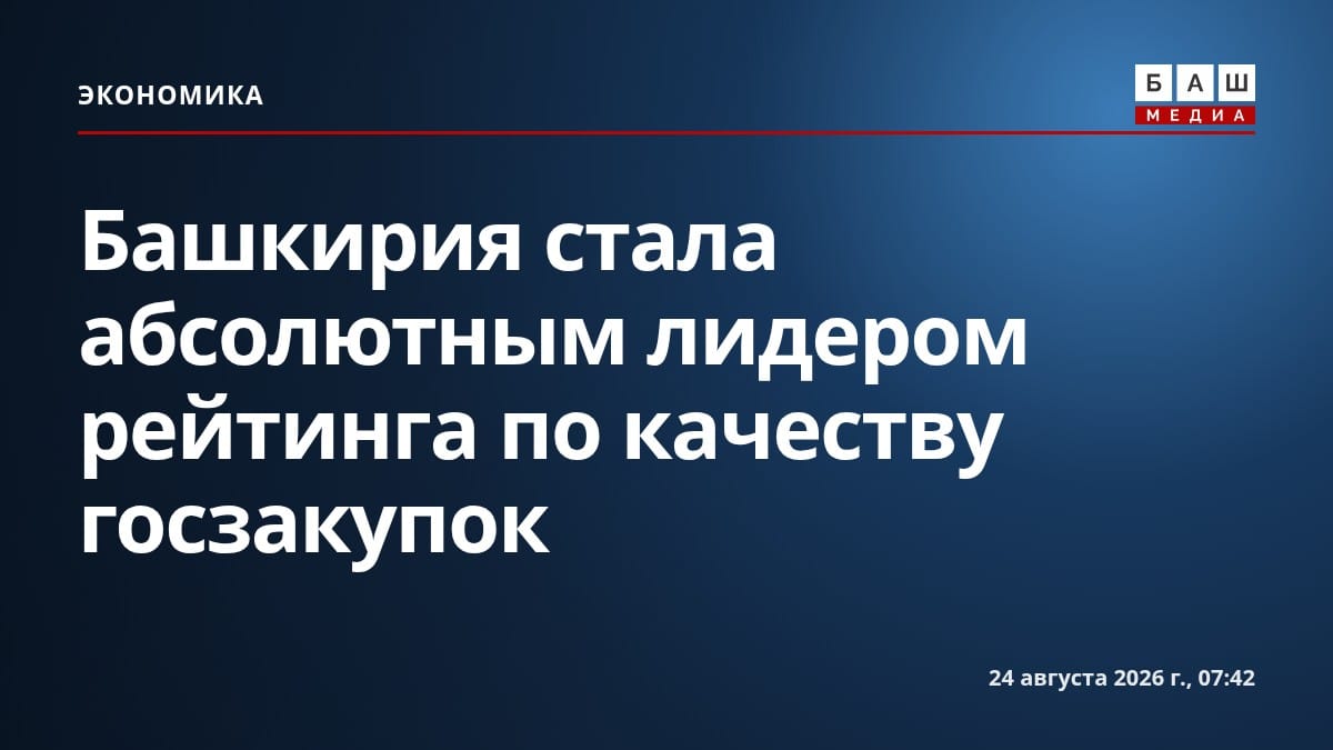 Башкирия стала абсолютным лидером рейтинга по качеству госзакупок