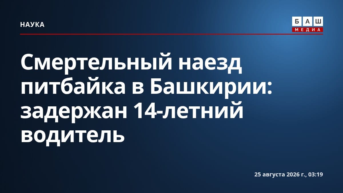 Смертельный наезд питбайка в Башкирии: задержан 14-летний водитель