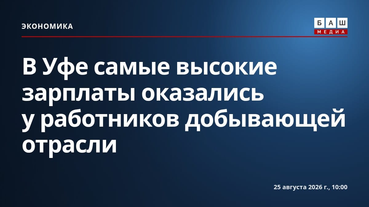 В Уфе самые высокие зарплаты оказались у работников добывающей отрасли