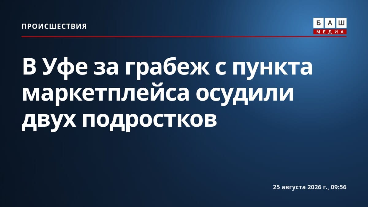 В Уфе за грабеж с пункта маркетплейса осудили двух подростков