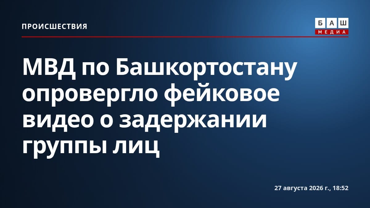 МВД по Башкортостану опровергло фейковое видео о задержании группы лиц