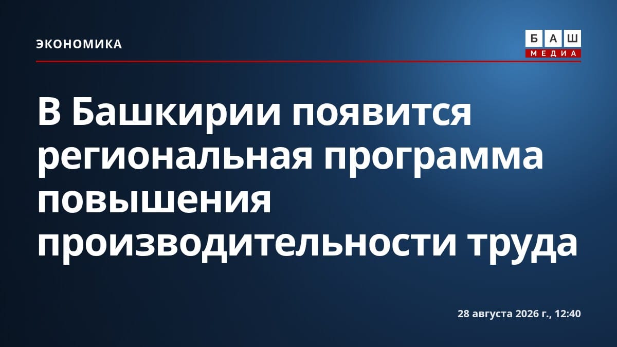 В Башкирии появится региональная программа повышения производительности труда