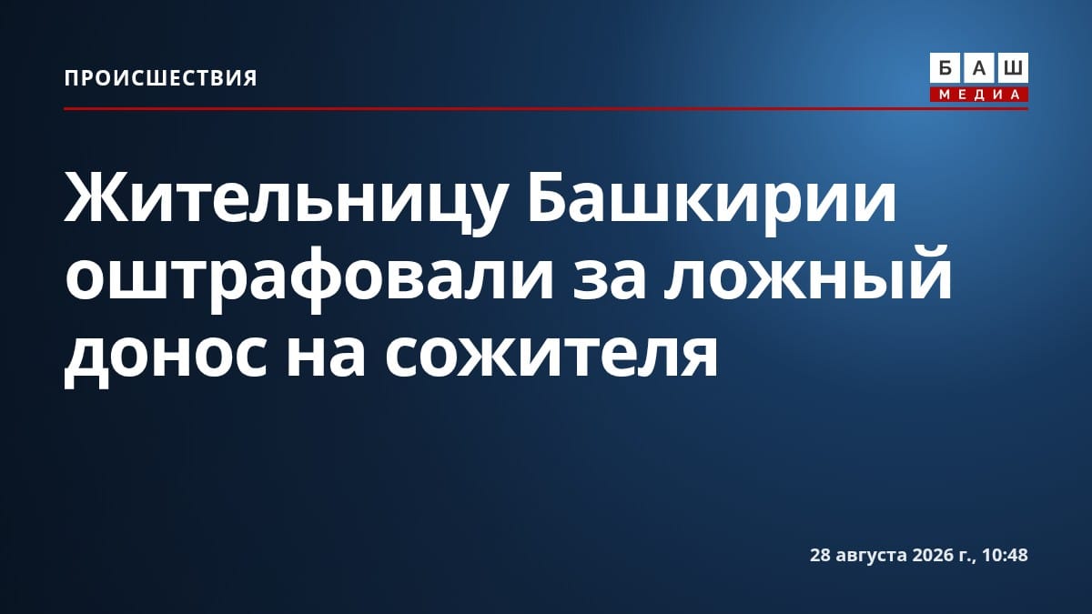 Жительницу Башкирии оштрафовали за ложный донос на сожителя