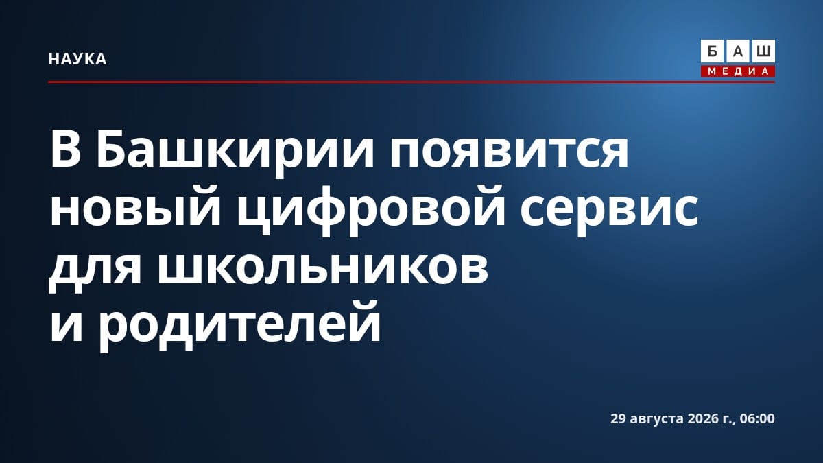 В Башкирии появится новый цифровой сервис для школьников и родителей