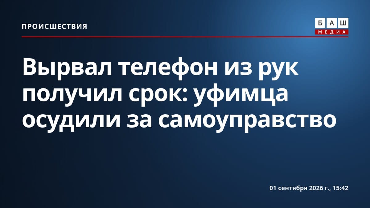Вырвал телефон из рук получил срок: уфимца осудили за самоуправство