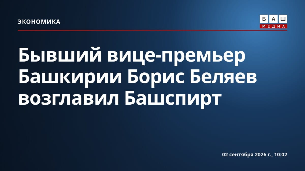 Бывший вице-премьер Башкирии Борис Беляев возглавил Башспирт