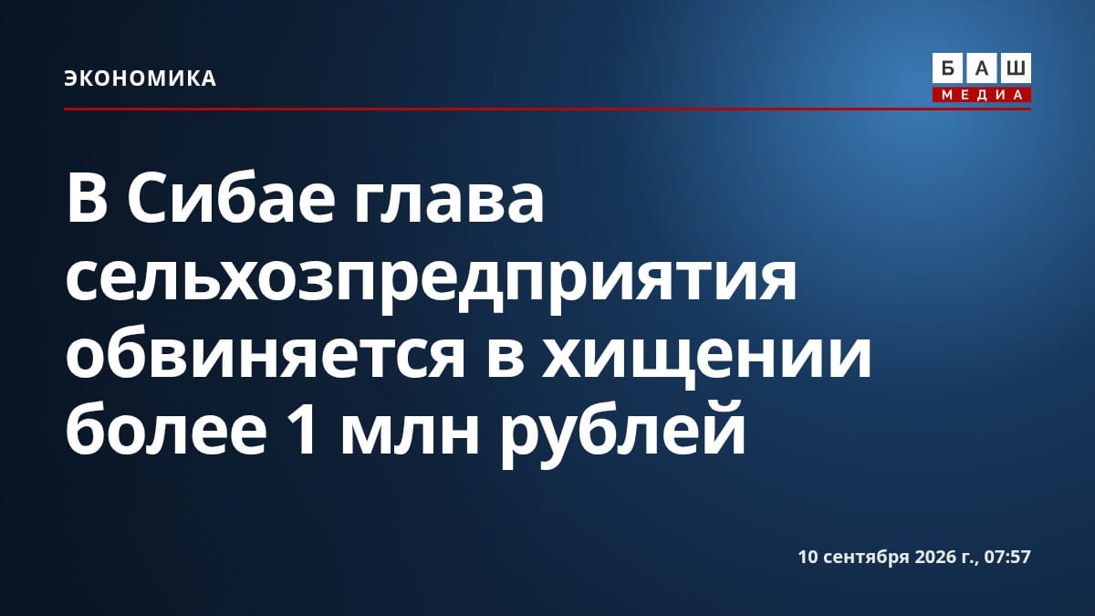 В Сибае глава сельхозпредприятия обвиняется в хищении более 1 млн рублей