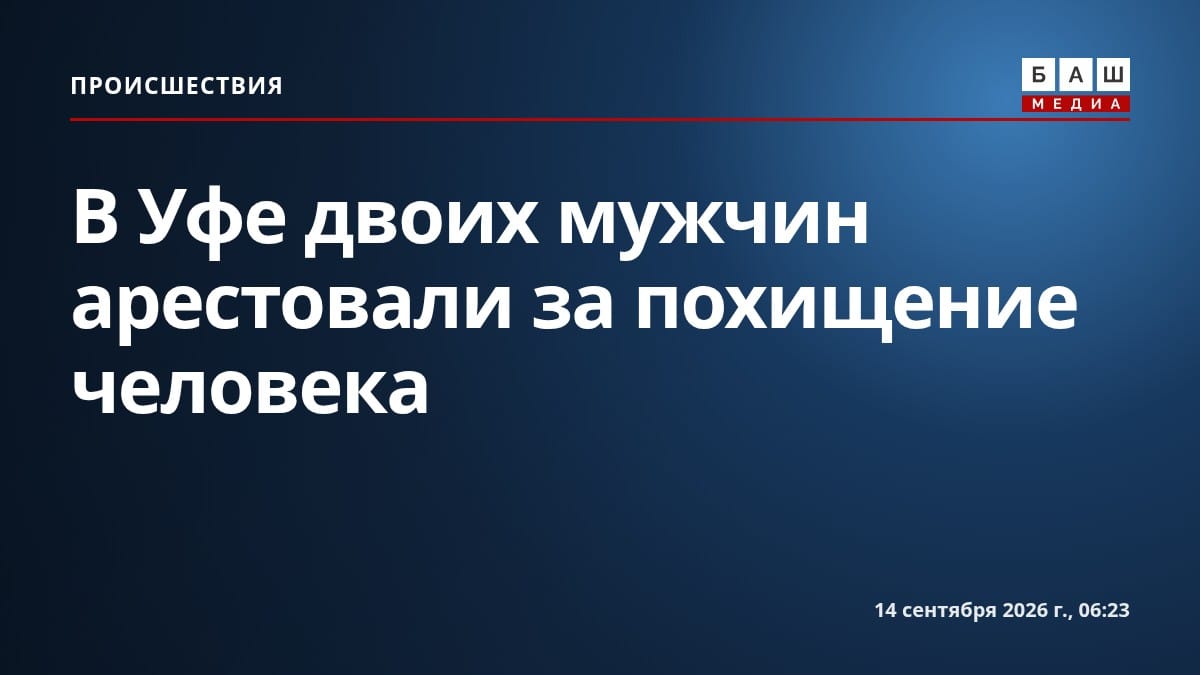 В Уфе двоих мужчин арестовали за похищение человека