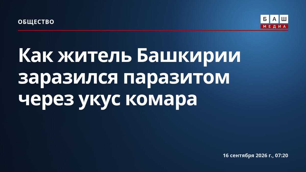 Как житель Башкирии заразился паразитом через укус комара