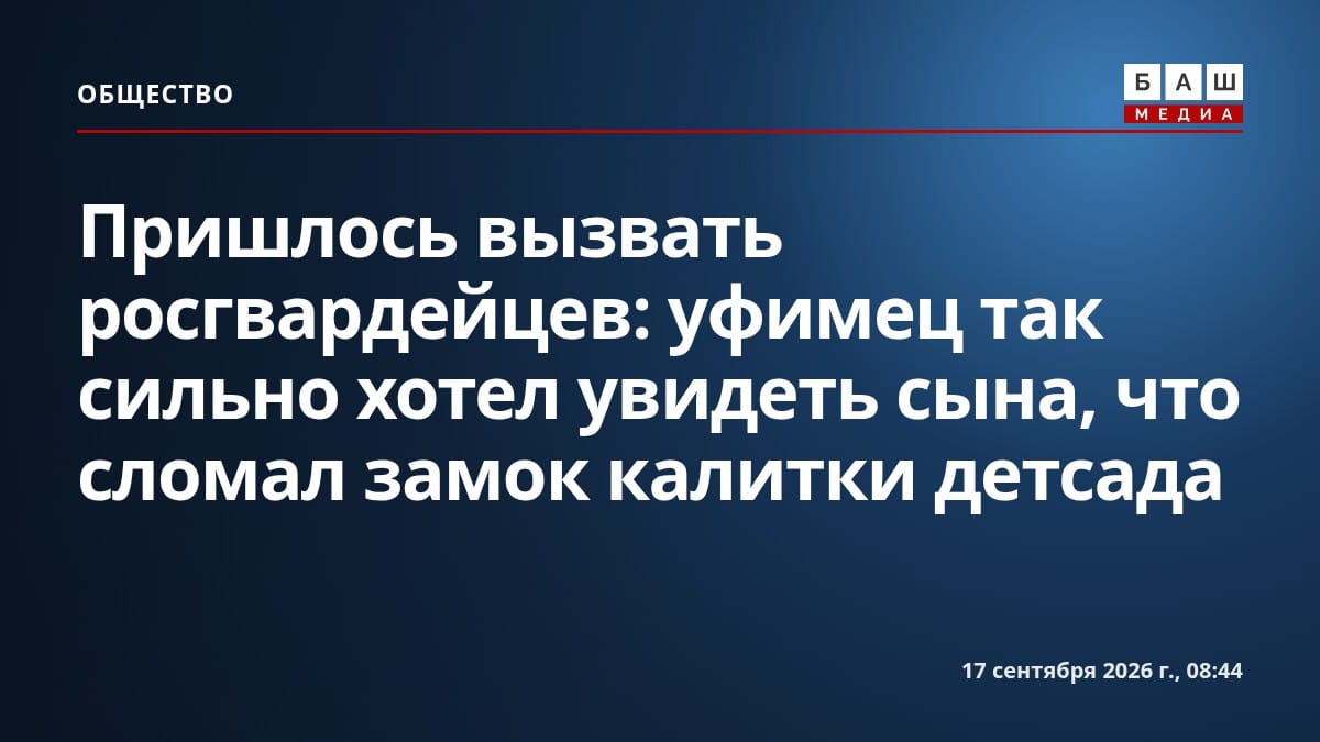 Пришлось вызвать росгвардейцев: уфимец так сильно хотел увидеть сына, что сломал замок калитки детсада