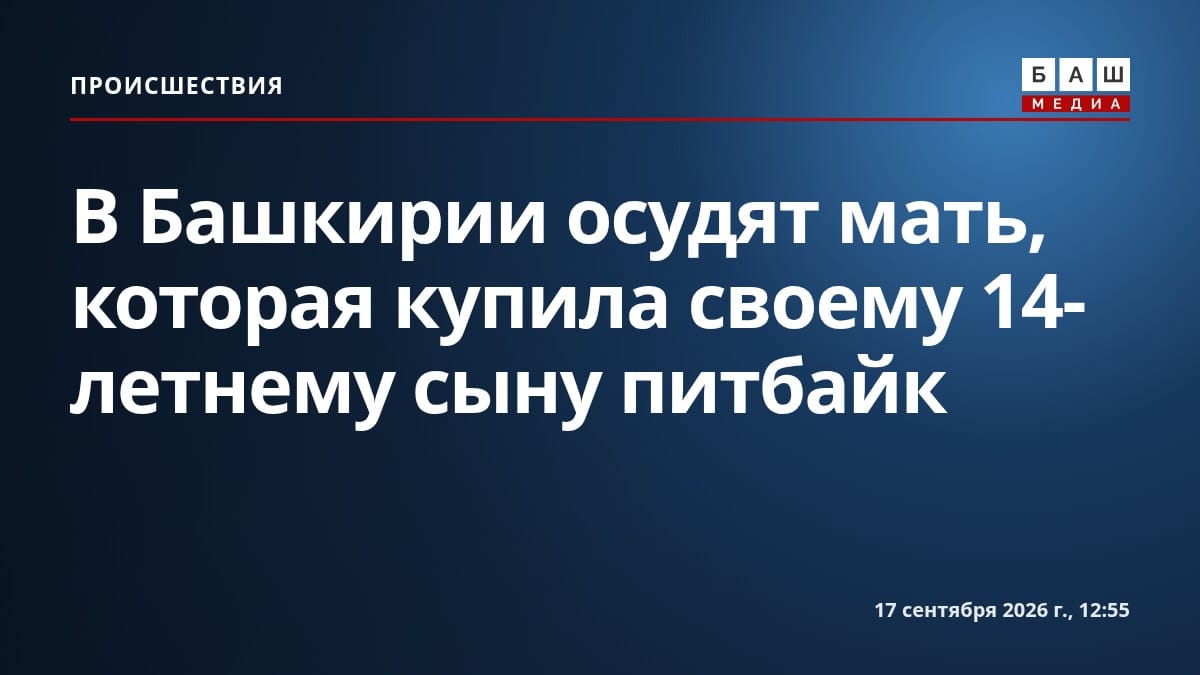 В Башкирии осудят мать, которая купила своему 14-летнему сыну питбайк