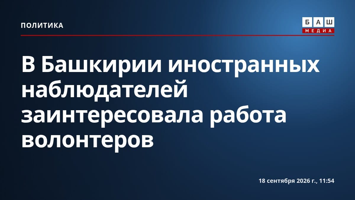 В Башкирии иностранных наблюдателей заинтересовала работа волонтеров