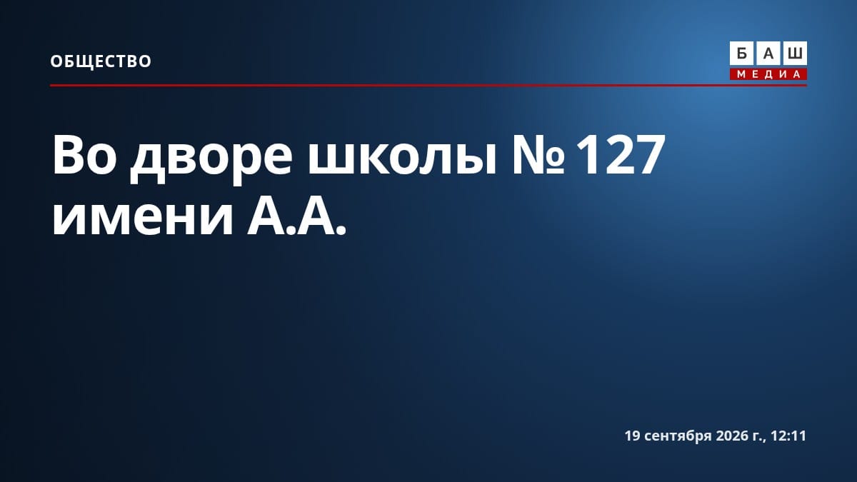 Во дворе школы №127 имени А.А.