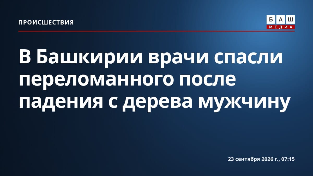 В Башкирии врачи спасли переломанного после падения с дерева мужчину
