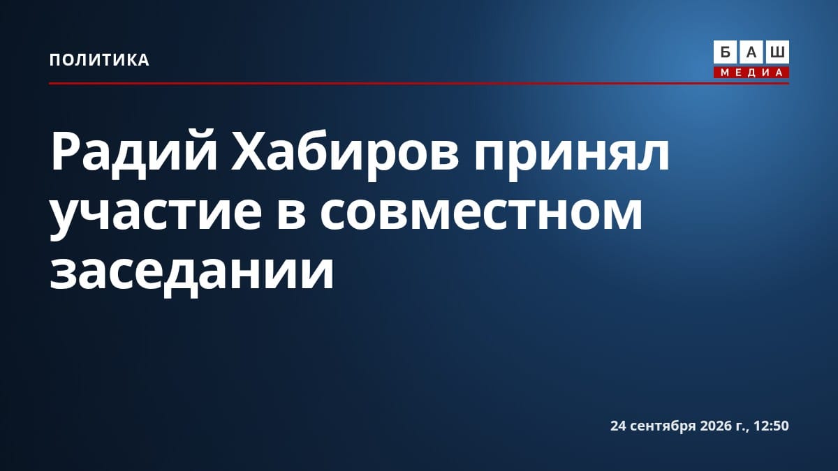 Радий Хабиров принял участие в совместном заседании