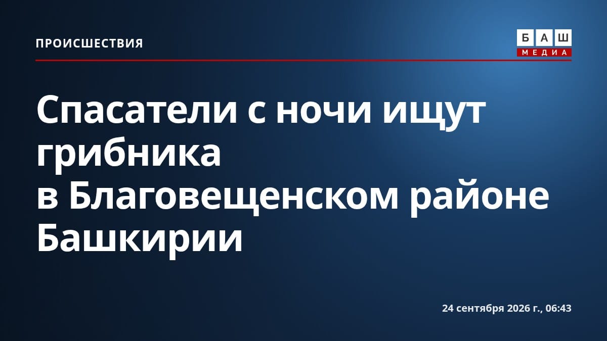 Спасатели с ночи ищут грибника в Благовещенском районе Башкирии