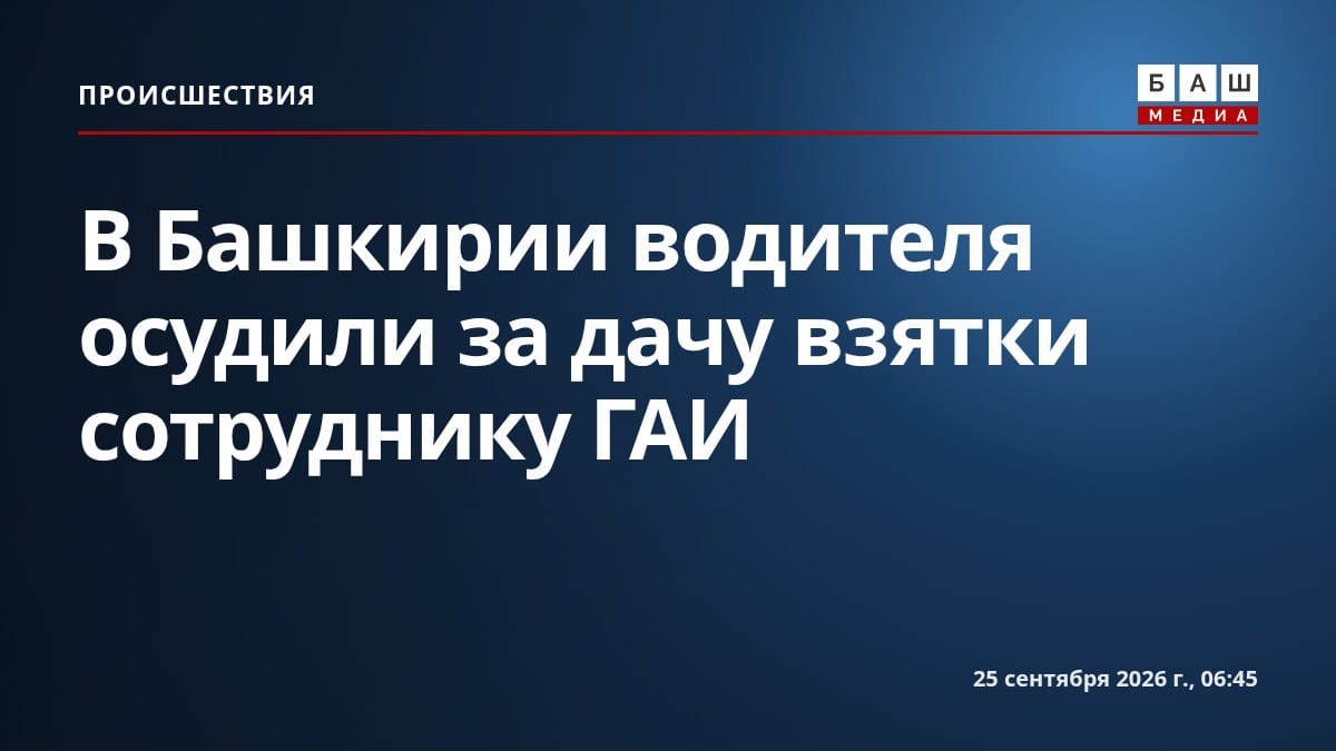 В Башкирии водителя осудили за дачу взятки сотруднику ГАИ