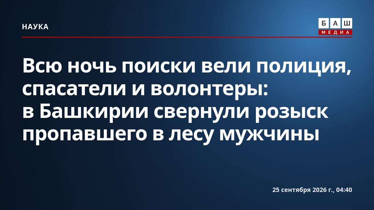 Всю ночь поиски вели полиция, спасатели и волонтеры: в Башкирии свернули розыск пропавшего в лесу мужчины