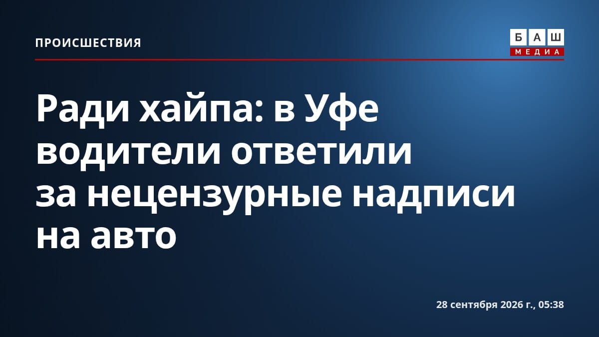 Ради хайпа: в Уфе водители ответили за нецензурные надписи на авто