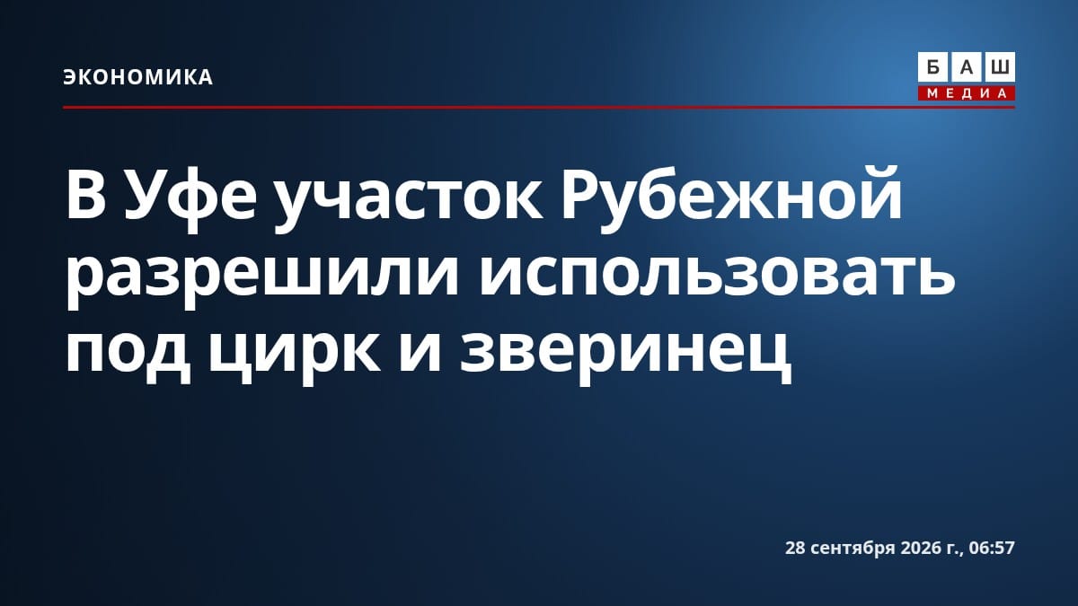 В Уфе участок Рубежной разрешили использовать под цирк и зверинец