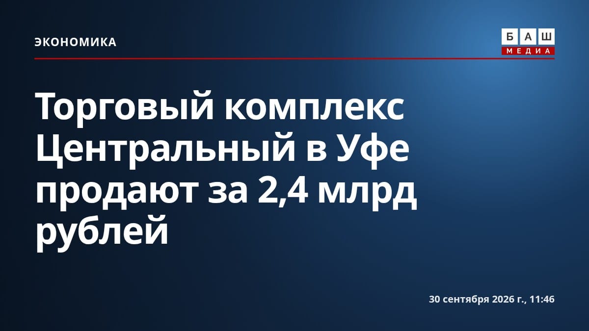 Торговый комплекс Центральный в Уфе продают за 2,4 млрд рублей