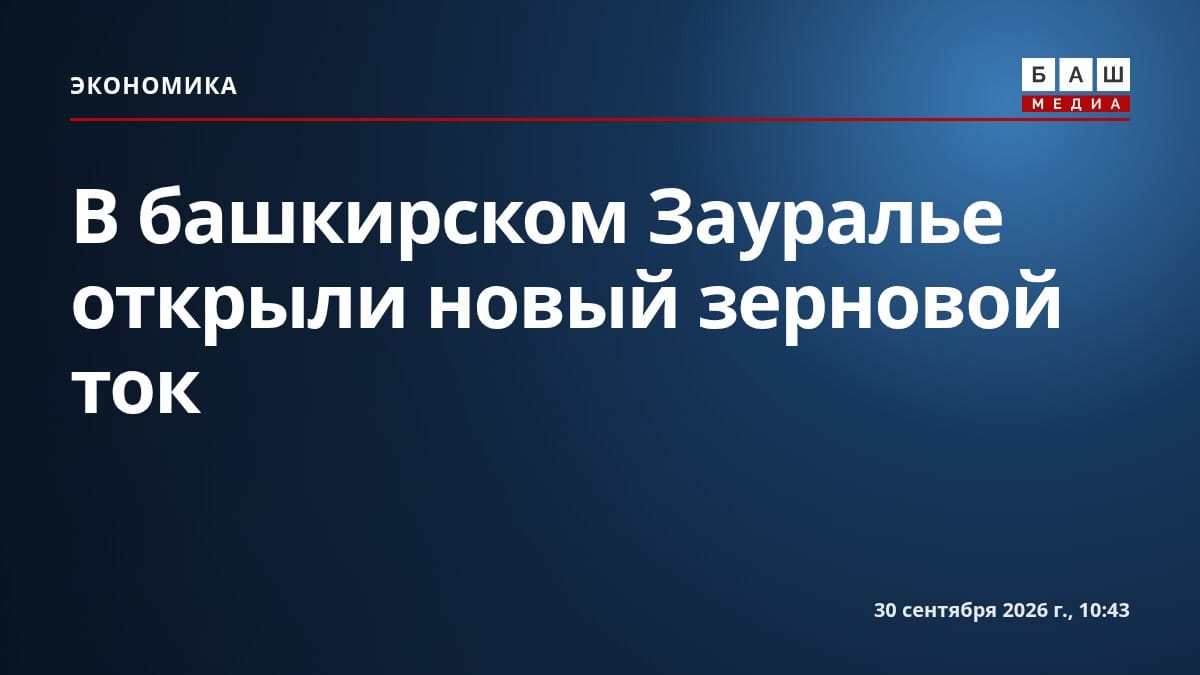 В башкирском Зауралье открыли новый зерновой ток