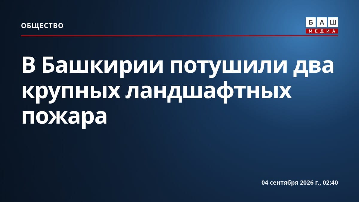 В Башкирии потушили два крупных ландшафтных пожара