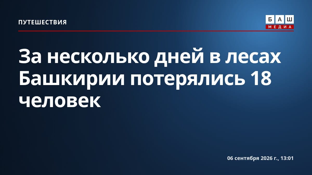 За несколько дней в лесах Башкирии потерялись 18 человек