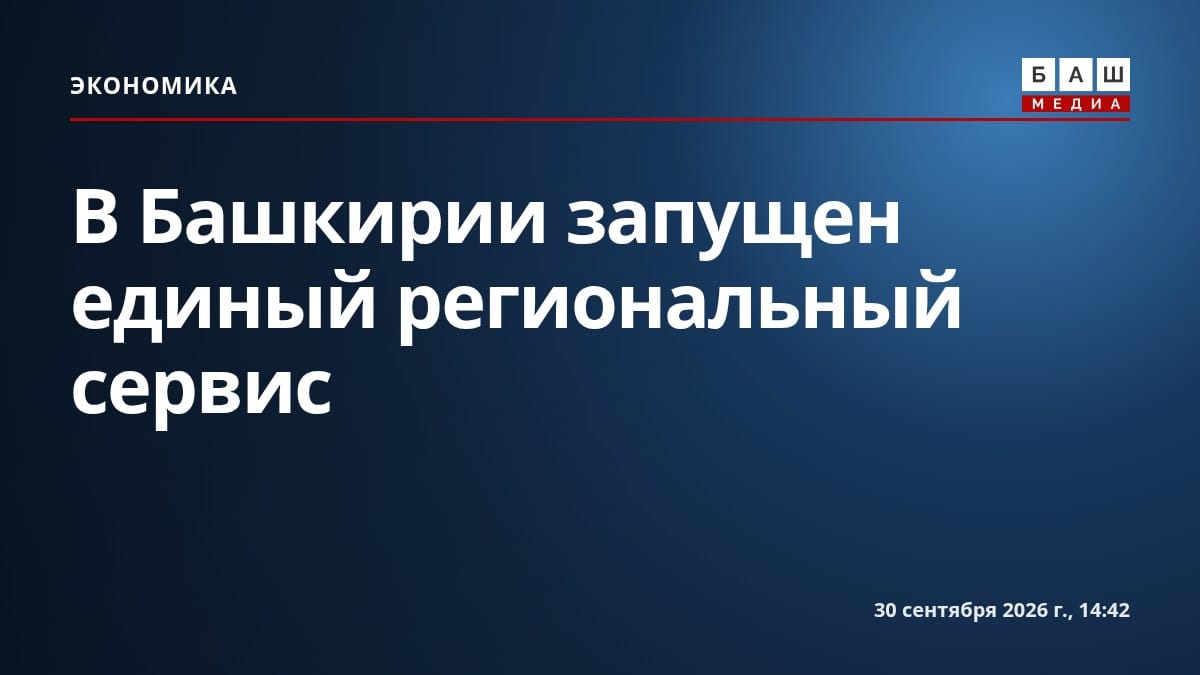В Башкирии запущен единый региональный сервис