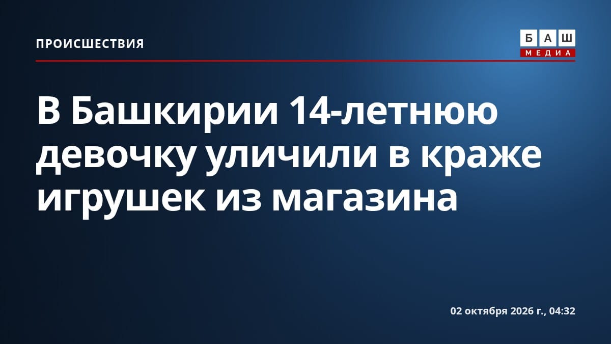 В Башкирии 14-летнюю девочку уличили в краже игрушек из магазина