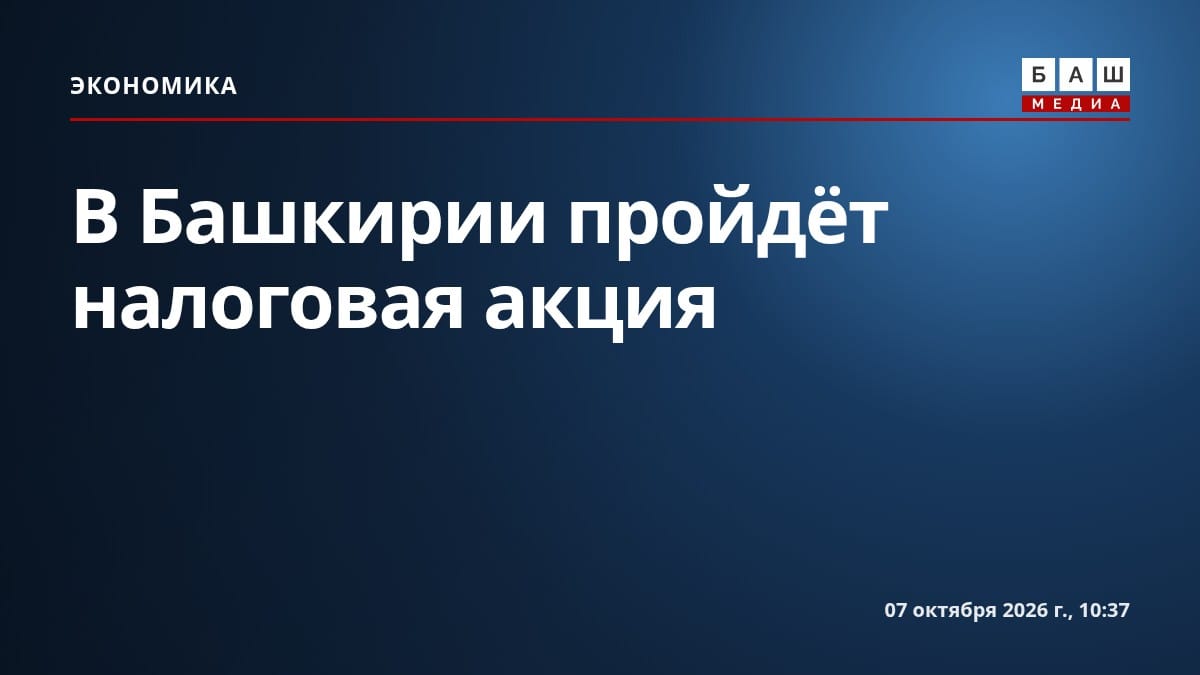 В Башкирии пройдёт налоговая акция