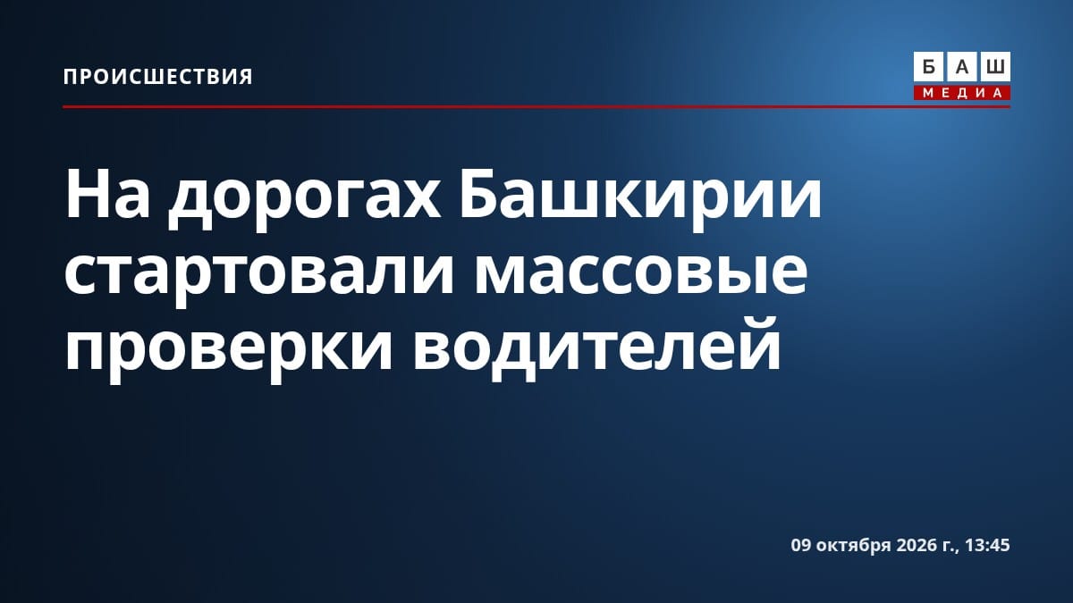 На дорогах Башкирии стартовали массовые проверки водителей