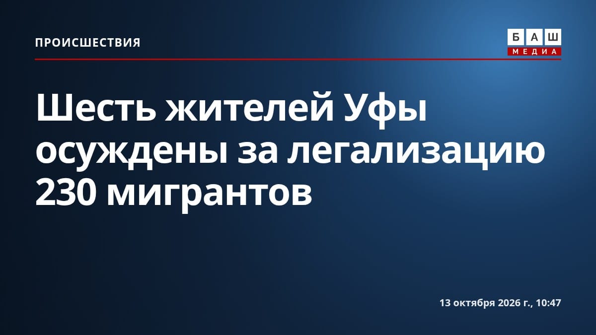 Шесть жителей Уфы осуждены за легализацию 230 мигрантов