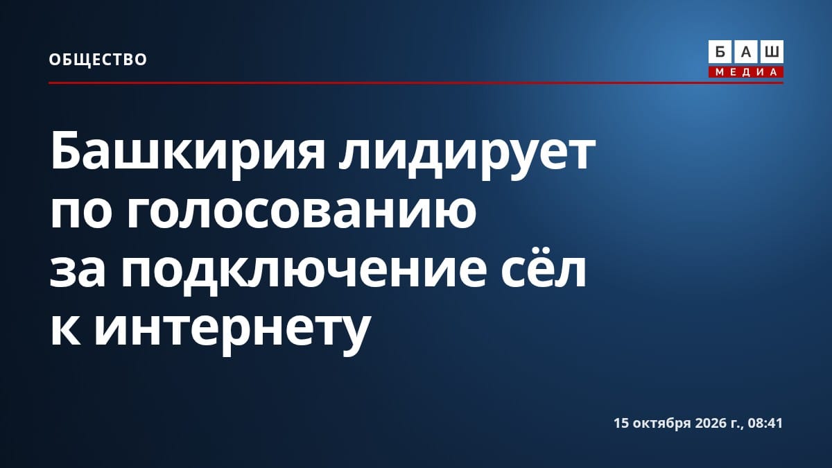 Башкирия лидирует по голосованию за подключение сёл к интернету