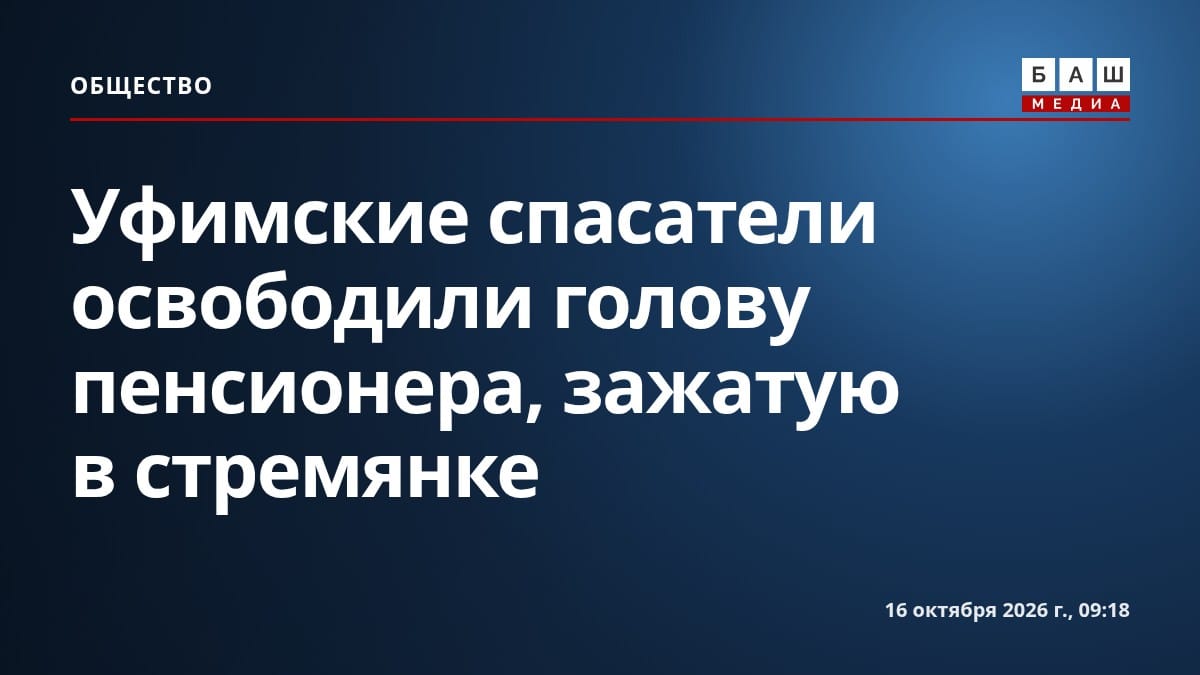 Уфимские спасатели освободили голову пенсионера, зажатую в стремянке