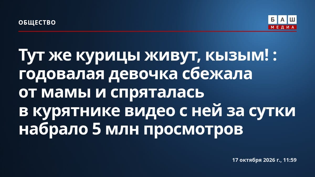 Тут же курицы живут, кызым! : годовалая девочка сбежала от мамы и спряталась в курятнике видео с ней за сутки набрало 5 млн просмотров