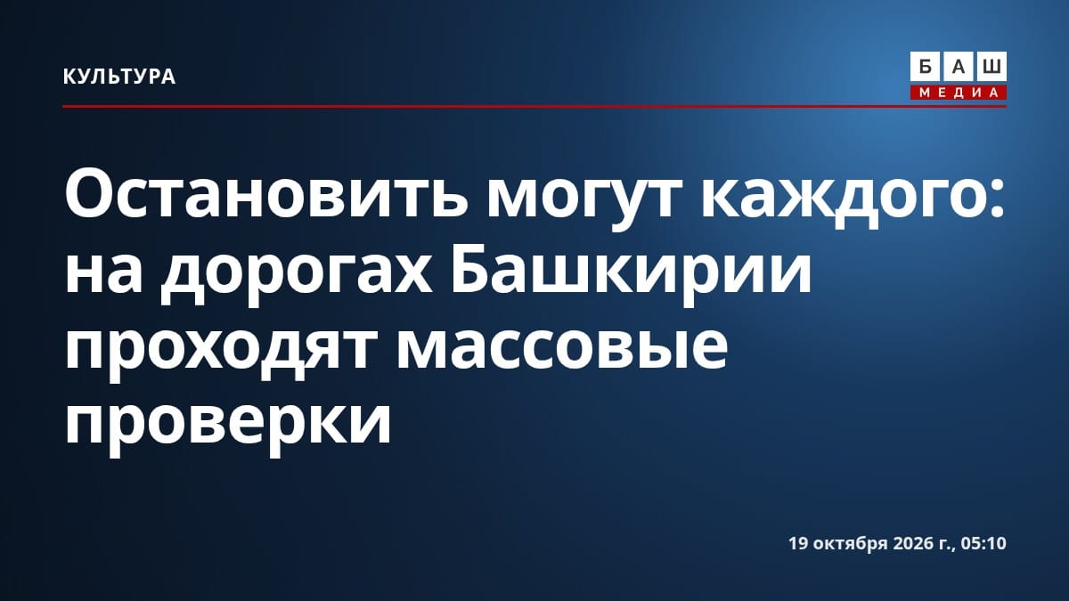 Остановить могут каждого: на дорогах Башкирии проходят массовые проверки