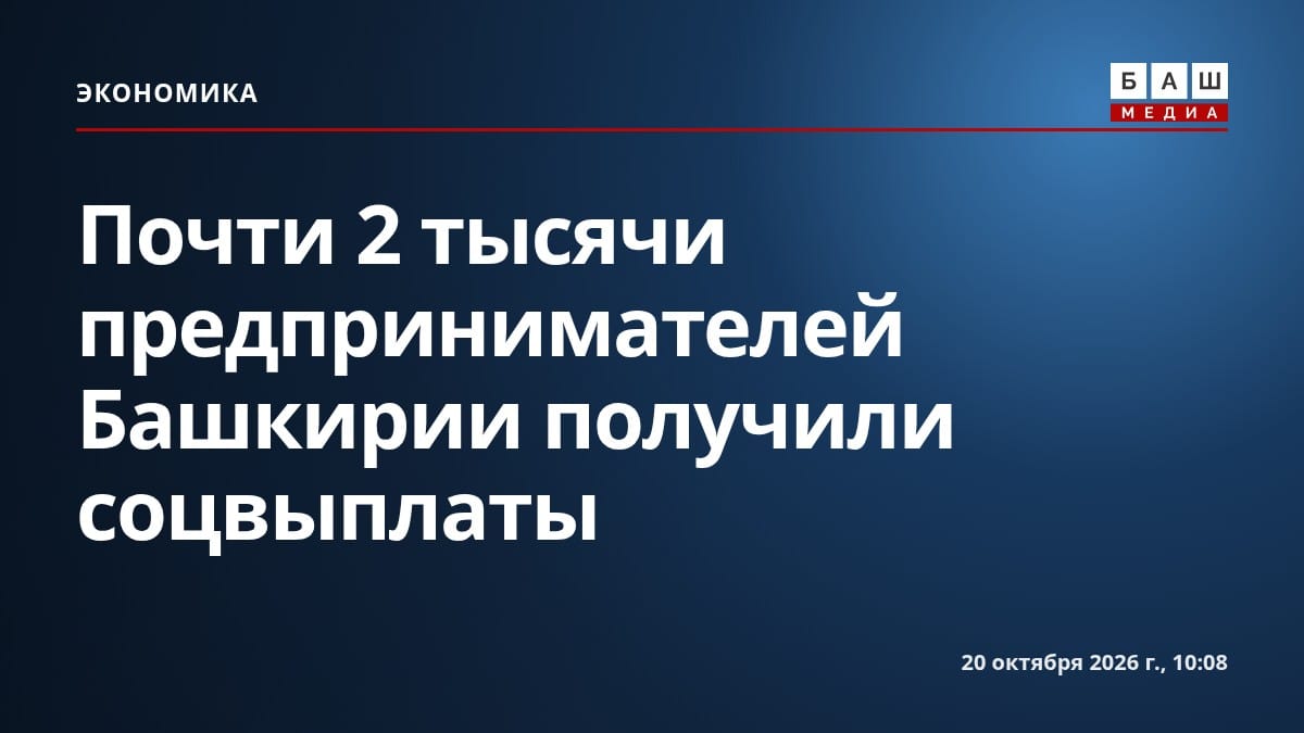 Почти 2 тысячи предпринимателей Башкирии получили соцвыплаты